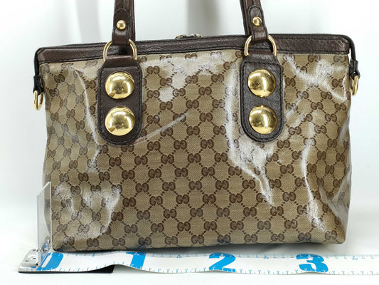 GUCCI GG Crystal Handbag Tote Bag
