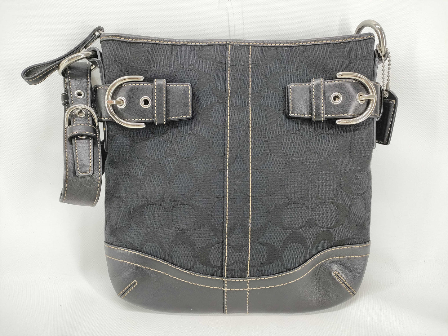 COACH Signature Shoulder Bag Black
