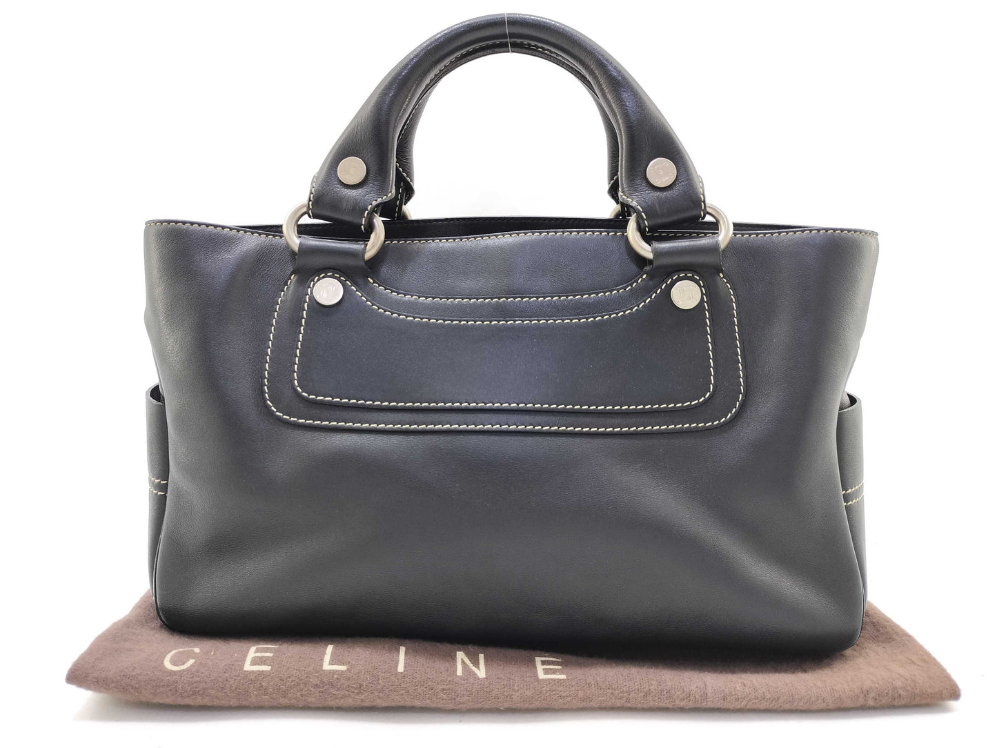 CELINE Celine Leather Boogie Bag Black Handbag