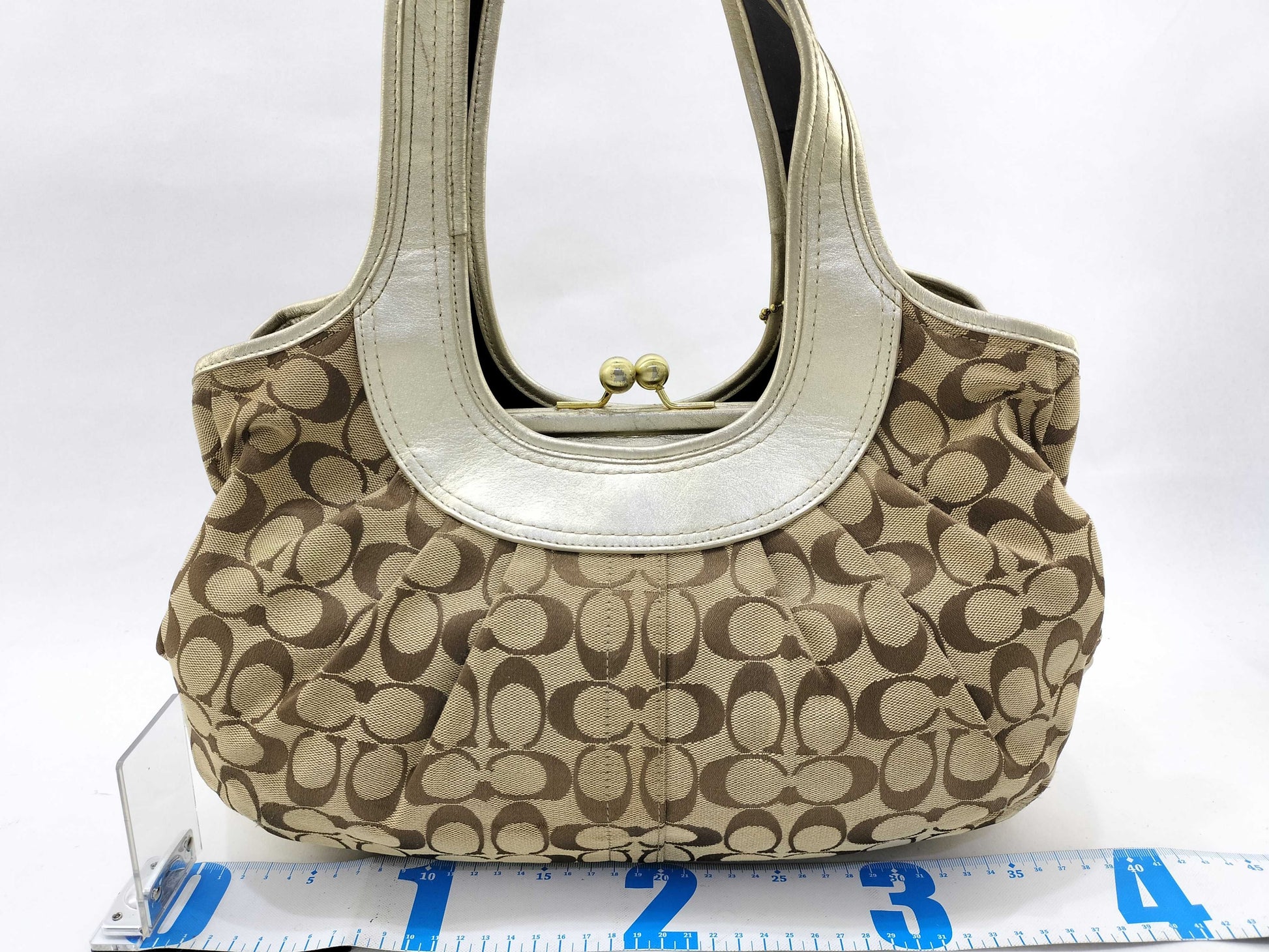 COACH Signature Coach Signature Handbag Gold Handbag