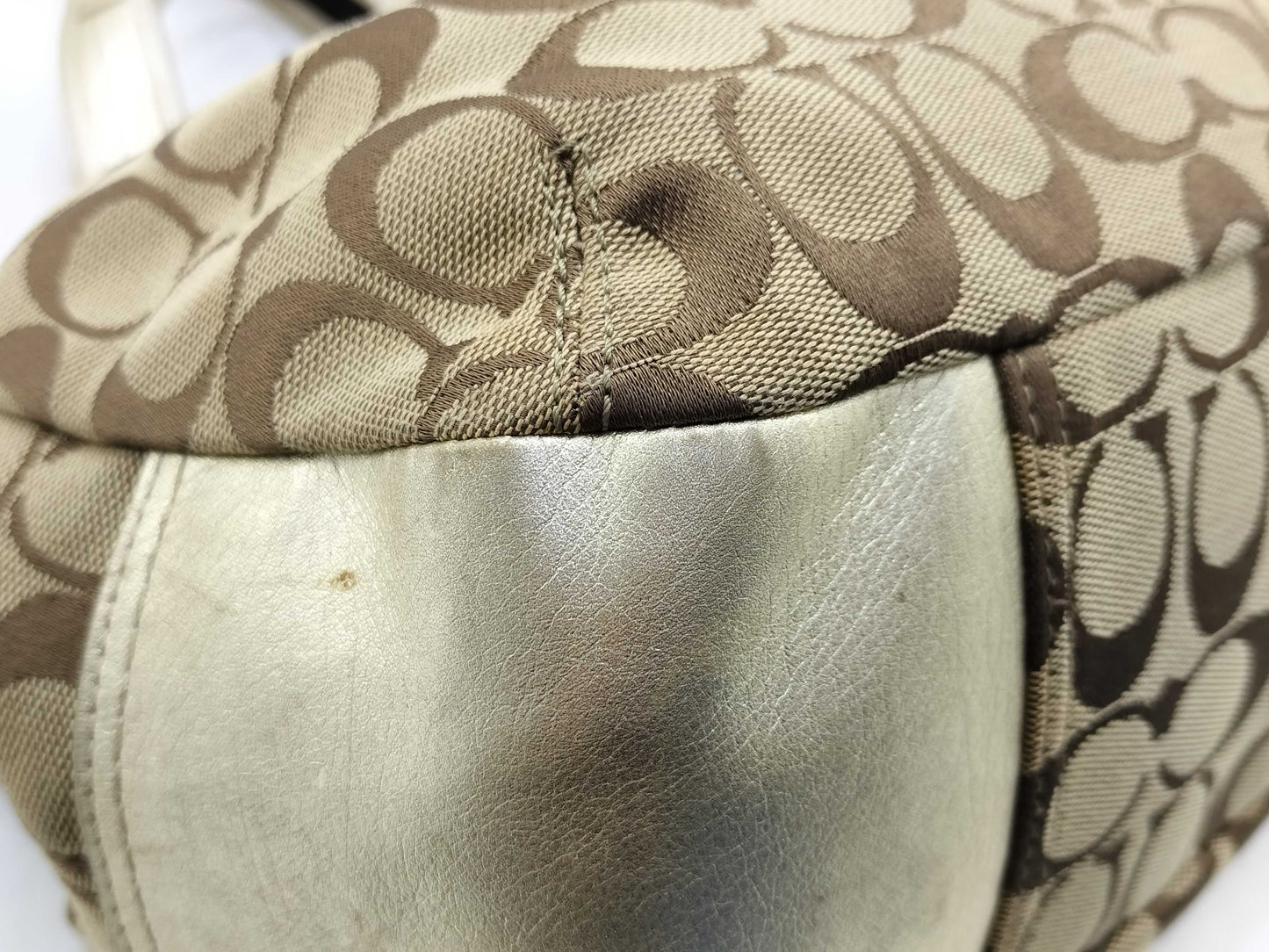 COACH Signature Coach Signature Handbag Gold Handbag