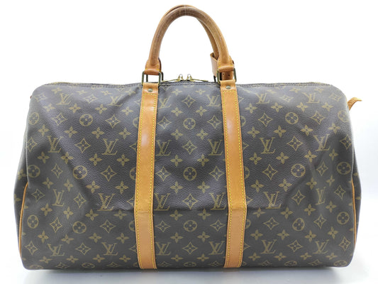 LOUIS VUITTON Monogram Vuitton Monogram Kipol Banduriere 50 Boston Bag