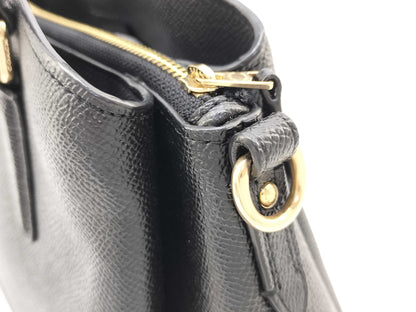 COACH Leather 2way Shoulder Bag Black Handbag