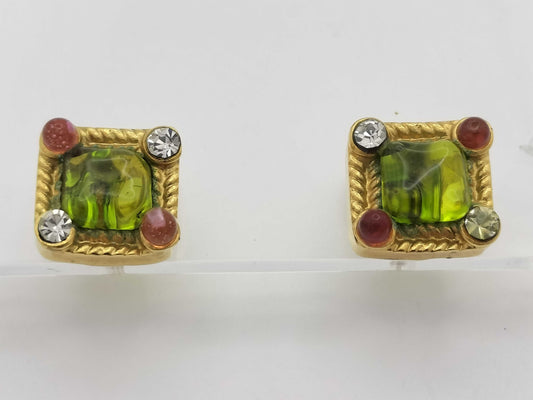 CHANEL Stone Earrings Earrings