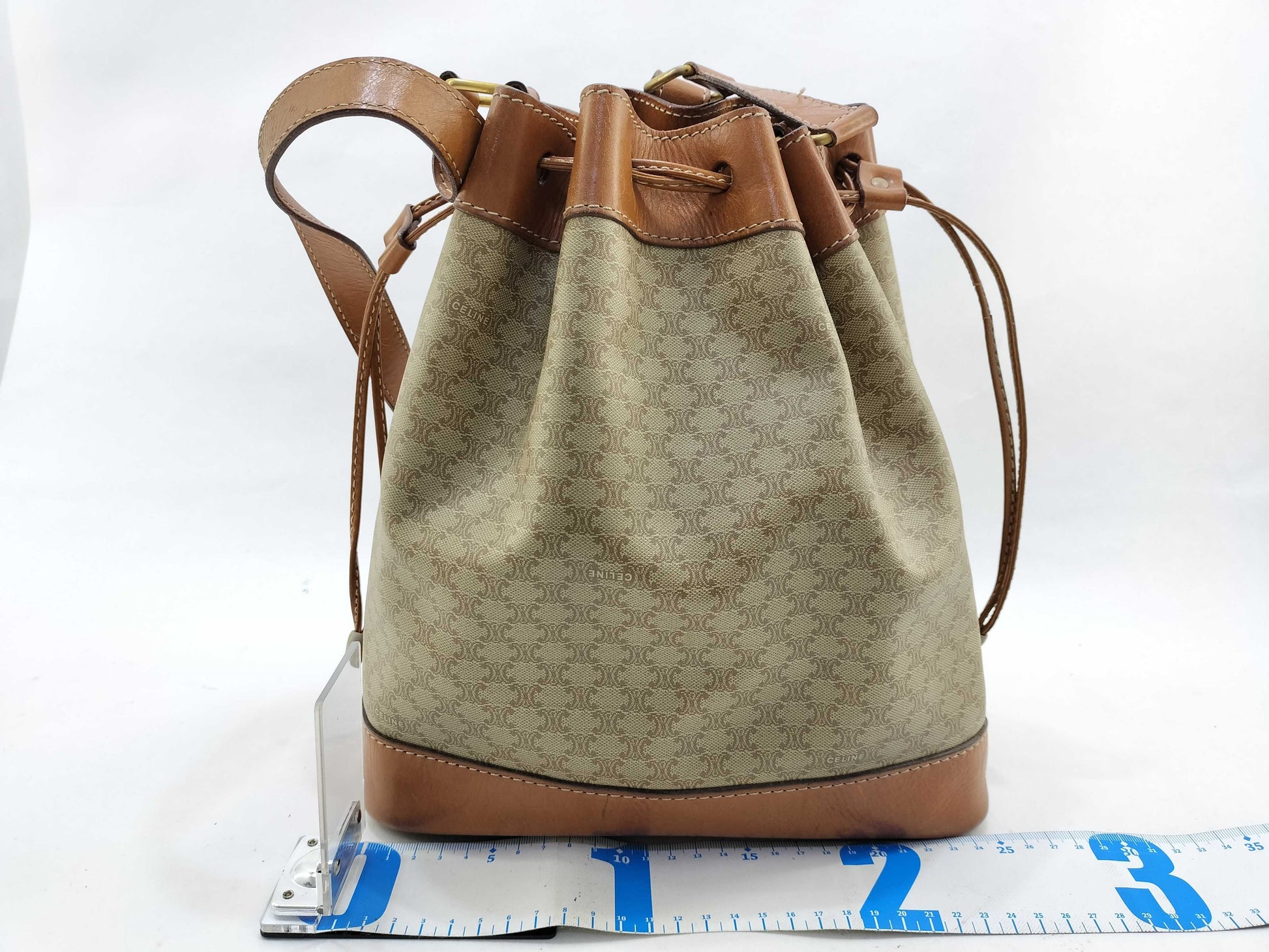 CELINE Macadam Drawstring Shoulder Bag Shoulder Bag Shoulder Bag