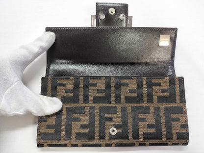 FENDI Zucca Pattern Fendi Zucca Long Wallet Wallet