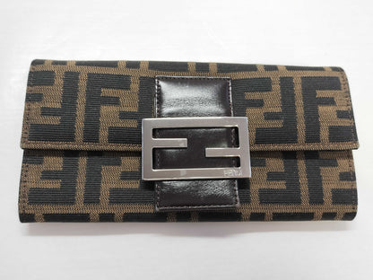 FENDI Zucca Pattern Fendi Zucca Long Wallet Wallet