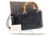 GUCCI Bamboo Gucci Bamboo Leather Mini Shoulder Bag Black Handbag