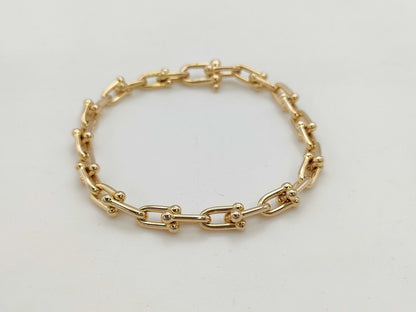 Tiffany & Co. Hardware Link Small Au750 16.6g Bracelet/Bangle 