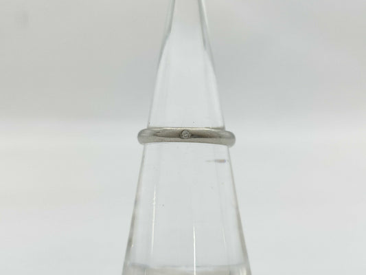 Cartier Band #47 1PD Pt950 2.6g Ring 