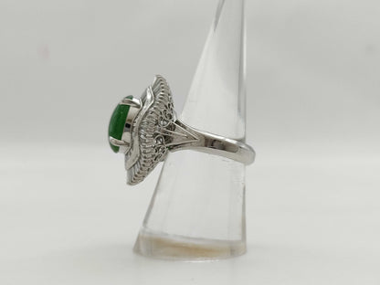 Jade D1.95ct Pt900 14.6g Ring 