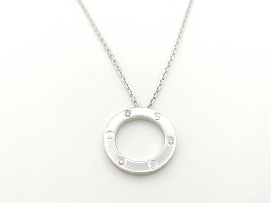 Cartier Love Circle 3PD WG Au750 15.0g Necklace 