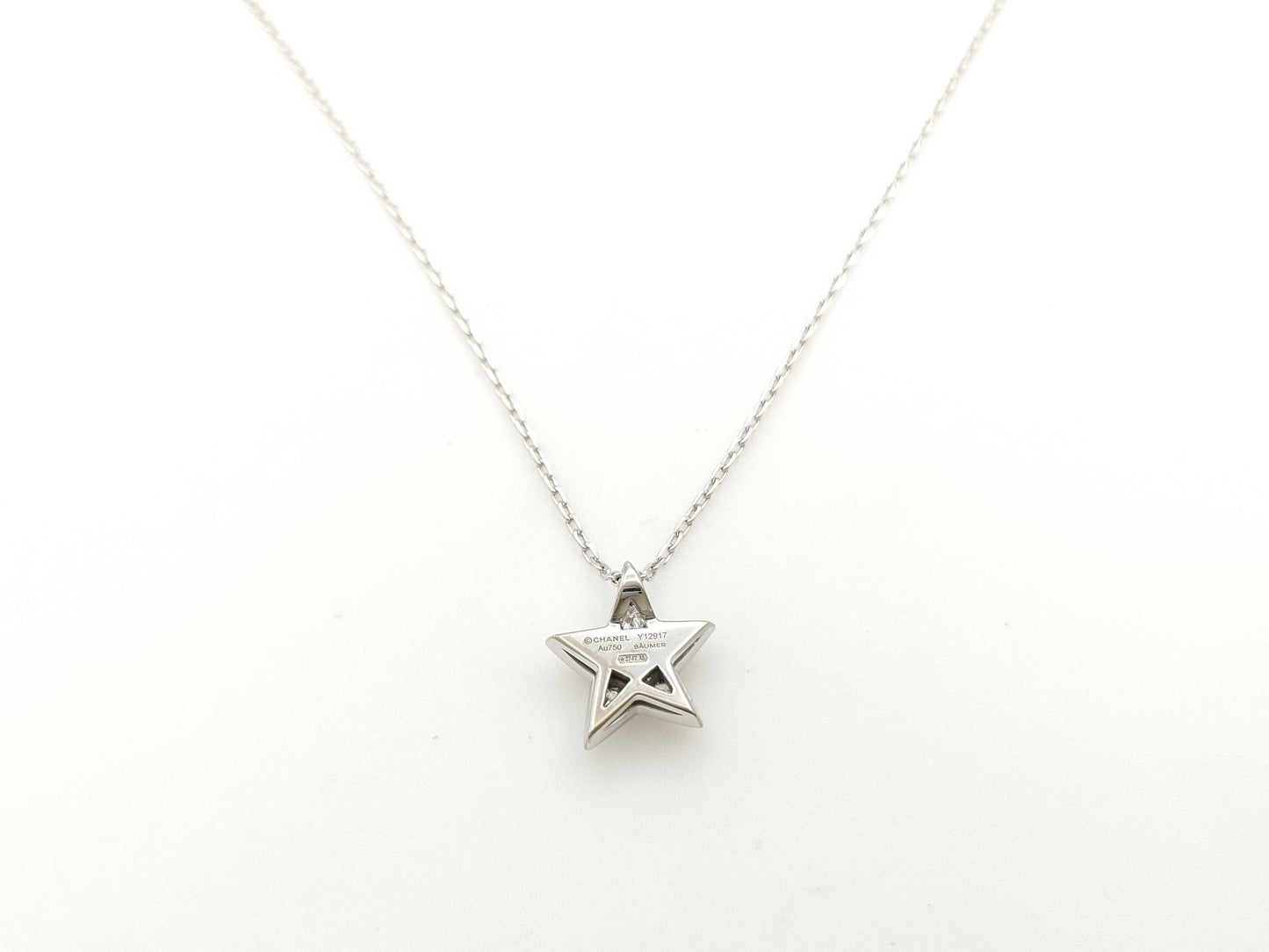 CHANEL Comet Diamond WG Au750 4.0g Necklace 