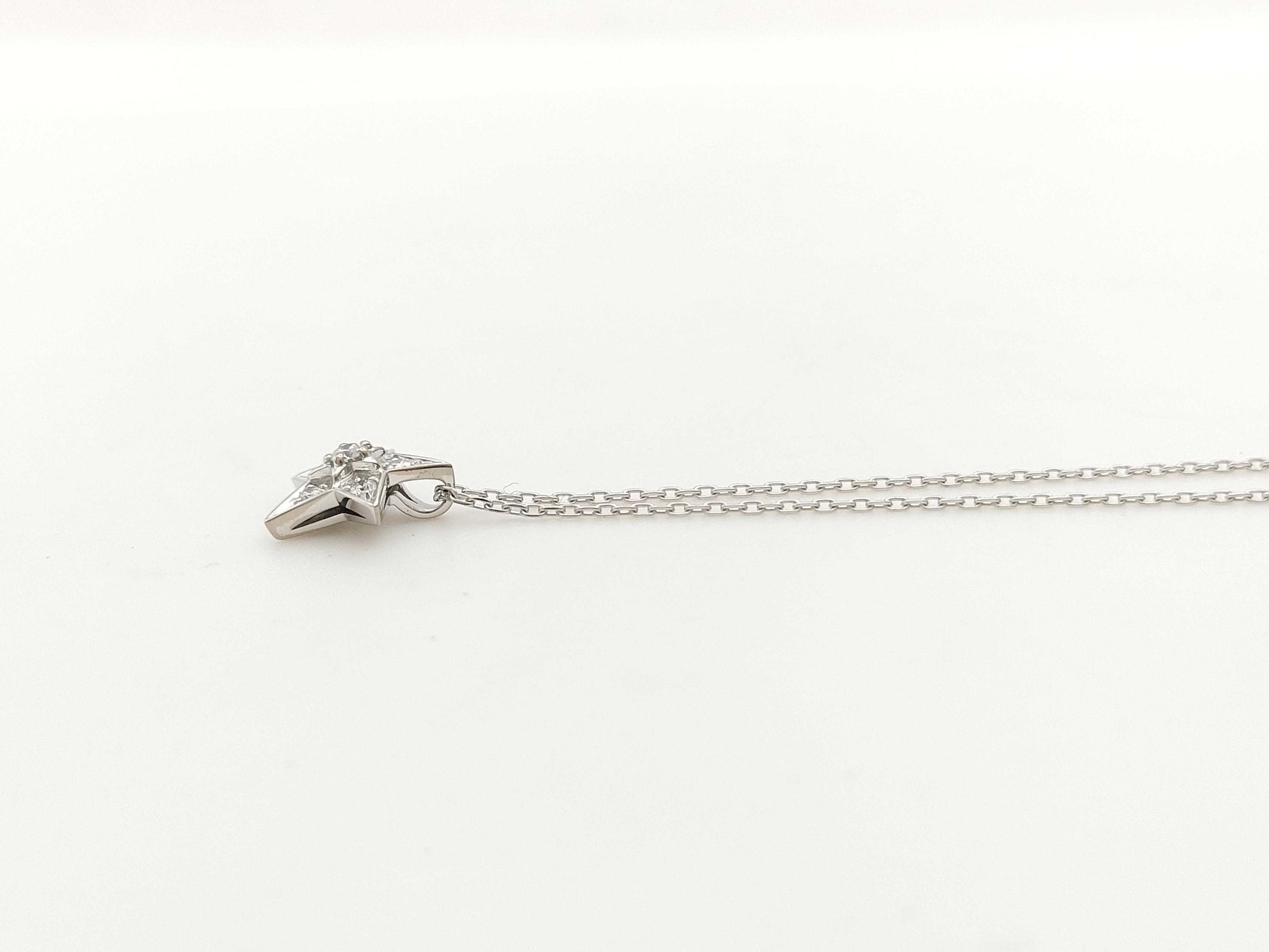 CHANEL Comet Diamond WG Au750 4.0g Necklace 