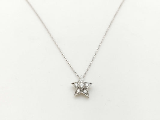 CHANEL Comet Diamond WG Au750 4.0g Necklace 
