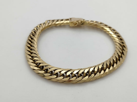 Kihei 8-Sided Triple 20cm K18 49.6g Bracelet Bangle 