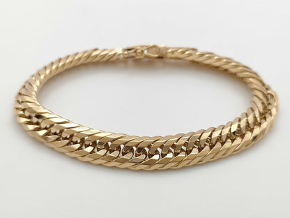 Kihei 12-sided triple 20cm K18 50.5g bracelet bangle 