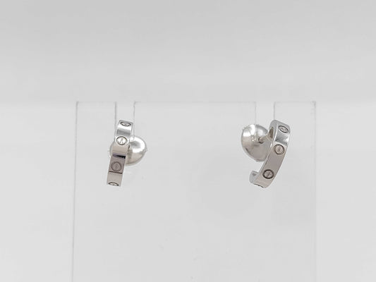 Cartier Love Hoops WG 750 3.8g Earrings 