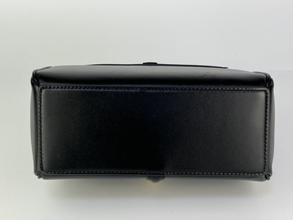 CELINE 16 Saze Mini Leather Black 2WAY Handbag Shoulder Bag