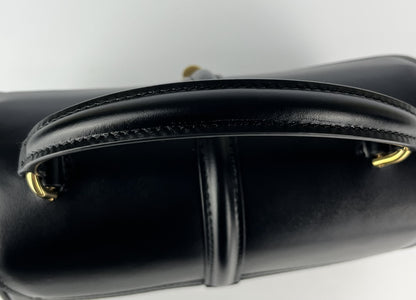 CELINE 16 Saze Mini Leather Black 2WAY Handbag Shoulder Bag