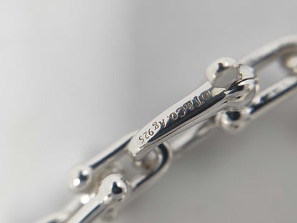 Tiffany&Co. Hardware Microlink L Bracelet AG925 6.9g Bracelet Bangle