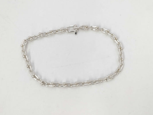 Tiffany&Co. Hardware Microlink L Bracelet AG925 6.9g Bracelet Bangle