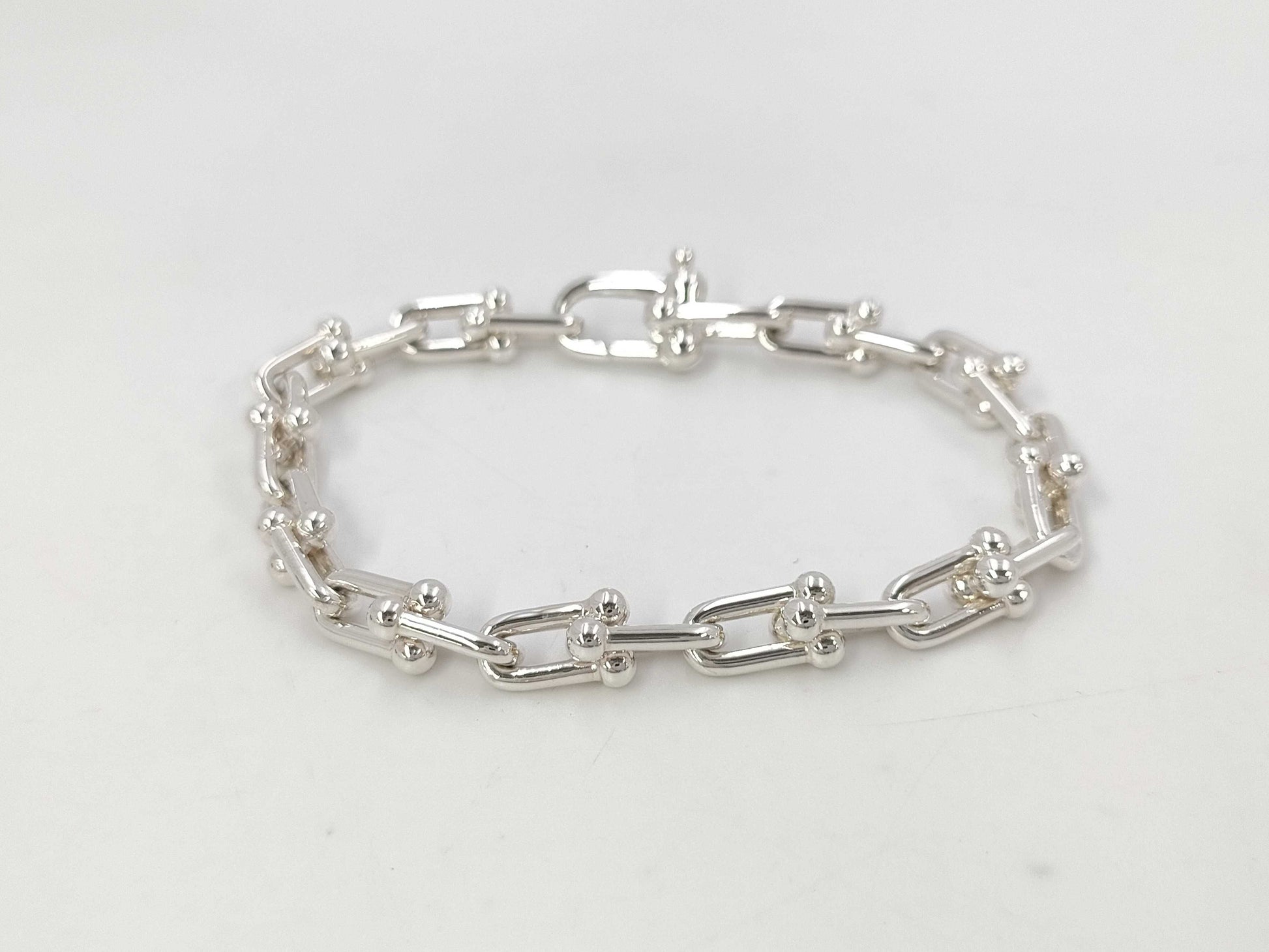 Tiffany&Co. Tiffany & Co. Hardware Small Link S Bracelet AG925 16.3g Bracelet Bangle