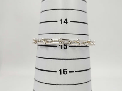 Tiffany&Co. Tiffany & Co. Hardware Small Link S Bracelet AG925 16.3g Bracelet Bangle