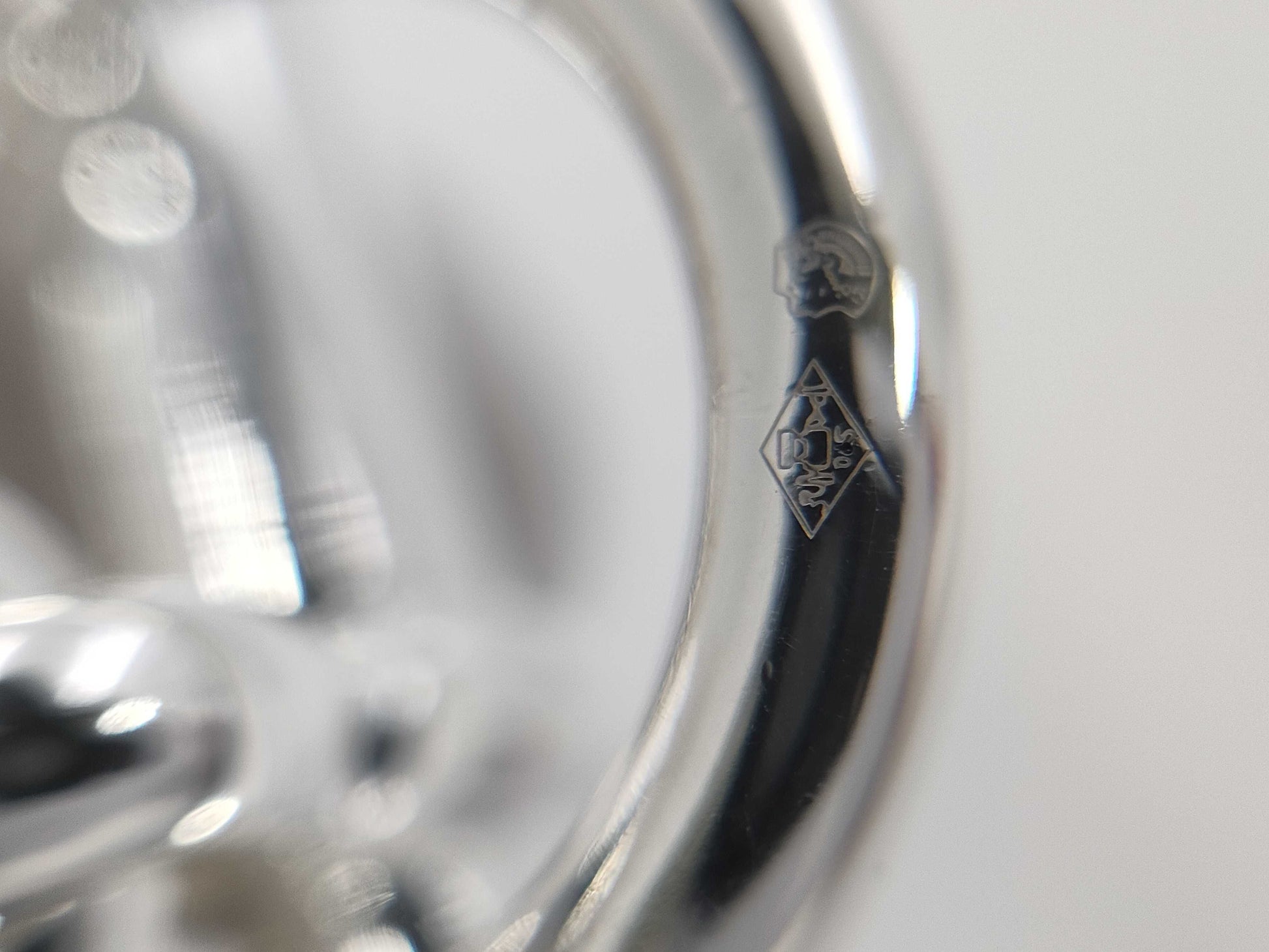 HERMES Schone Dunkle MM14 Frame 24 Engraved Bracelet AG925 52.2g Bracelet Bangle