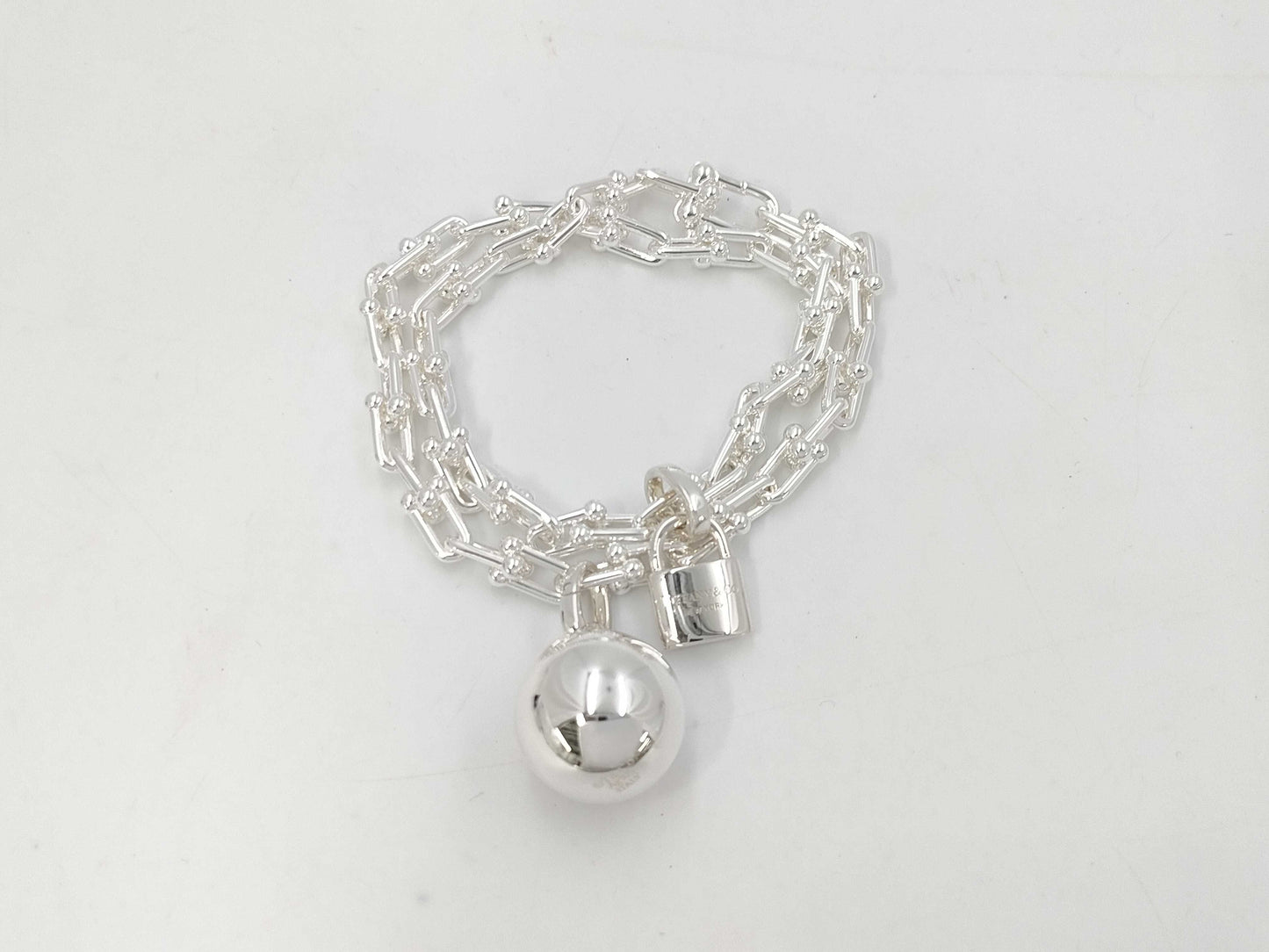 Tiffany&Co. Tiffany & Co. Hardware Small Wrap Bracelet L Size Ag925 45.3g Bracelet Bangle