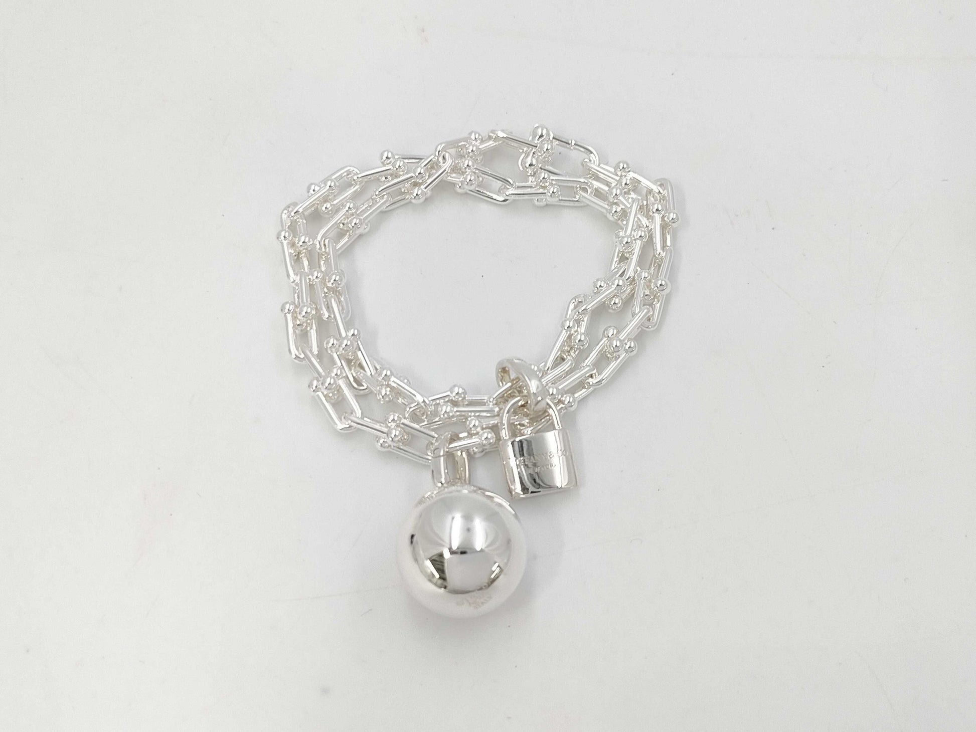 Tiffany&Co. Tiffany & Co. Hardware Small Wrap Bracelet L Size Ag925 45.3g Bracelet Bangle