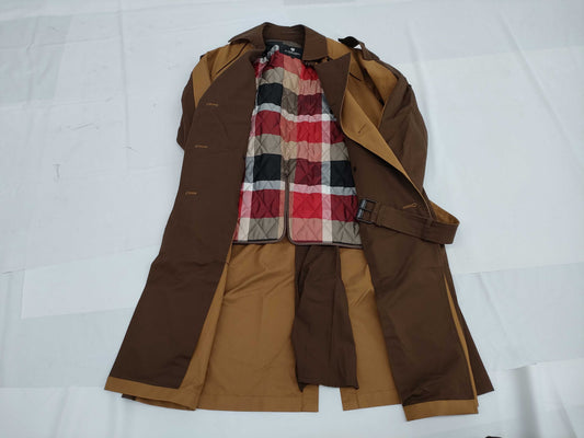 Black Label Crest Bridge Trench Coat with Quilted Liner Coat