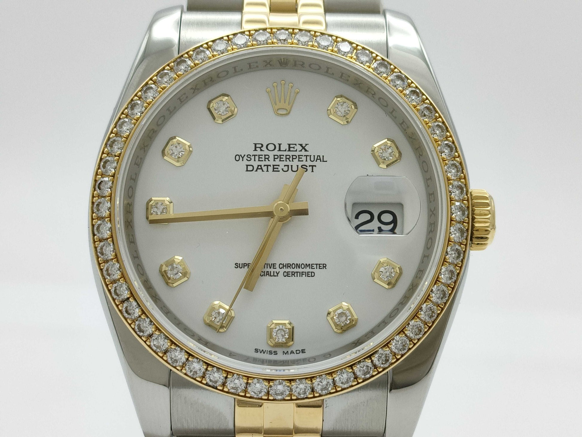ROLEX 116243G G022174 White Dial Jubilee Breath Men's Watch