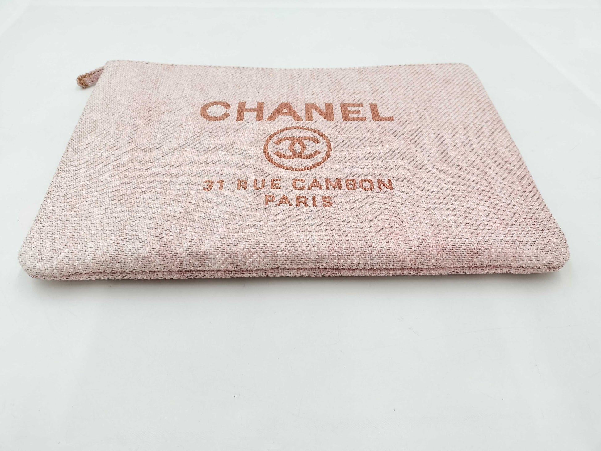CHANEL Deauville Clutch Bag with Coco Mark, G Card, and Seal