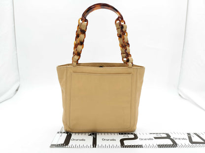 CHANEL Coco Mark Lamb Handbag, Tortoiseshell, Beige, with Seal