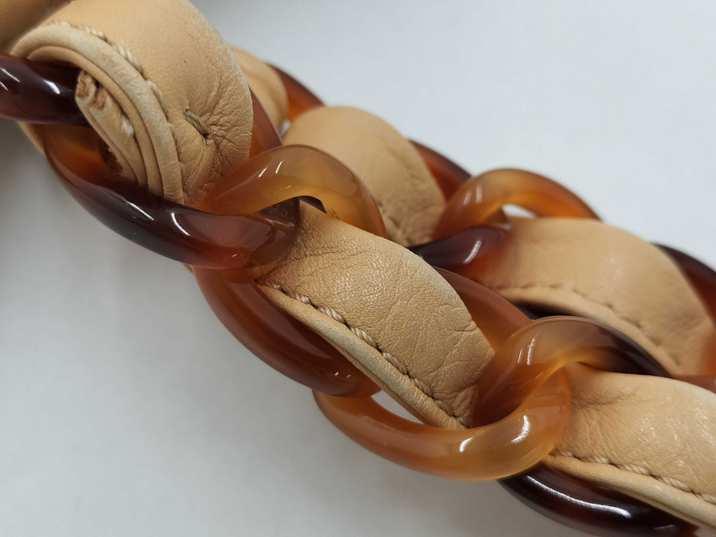 CHANEL Coco Mark Lamb Handbag, Tortoiseshell, Beige, with Seal