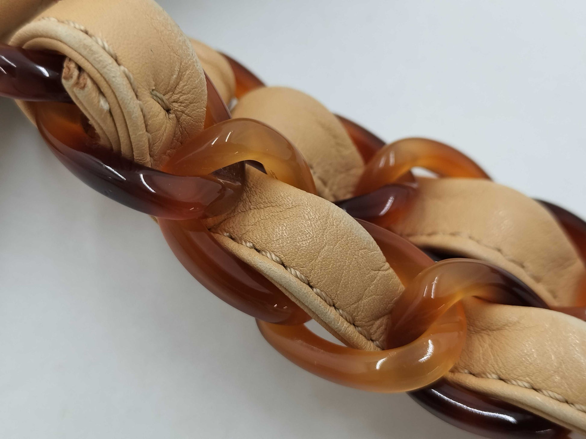 CHANEL Coco Mark Lamb Handbag, Tortoiseshell, Beige, with Seal