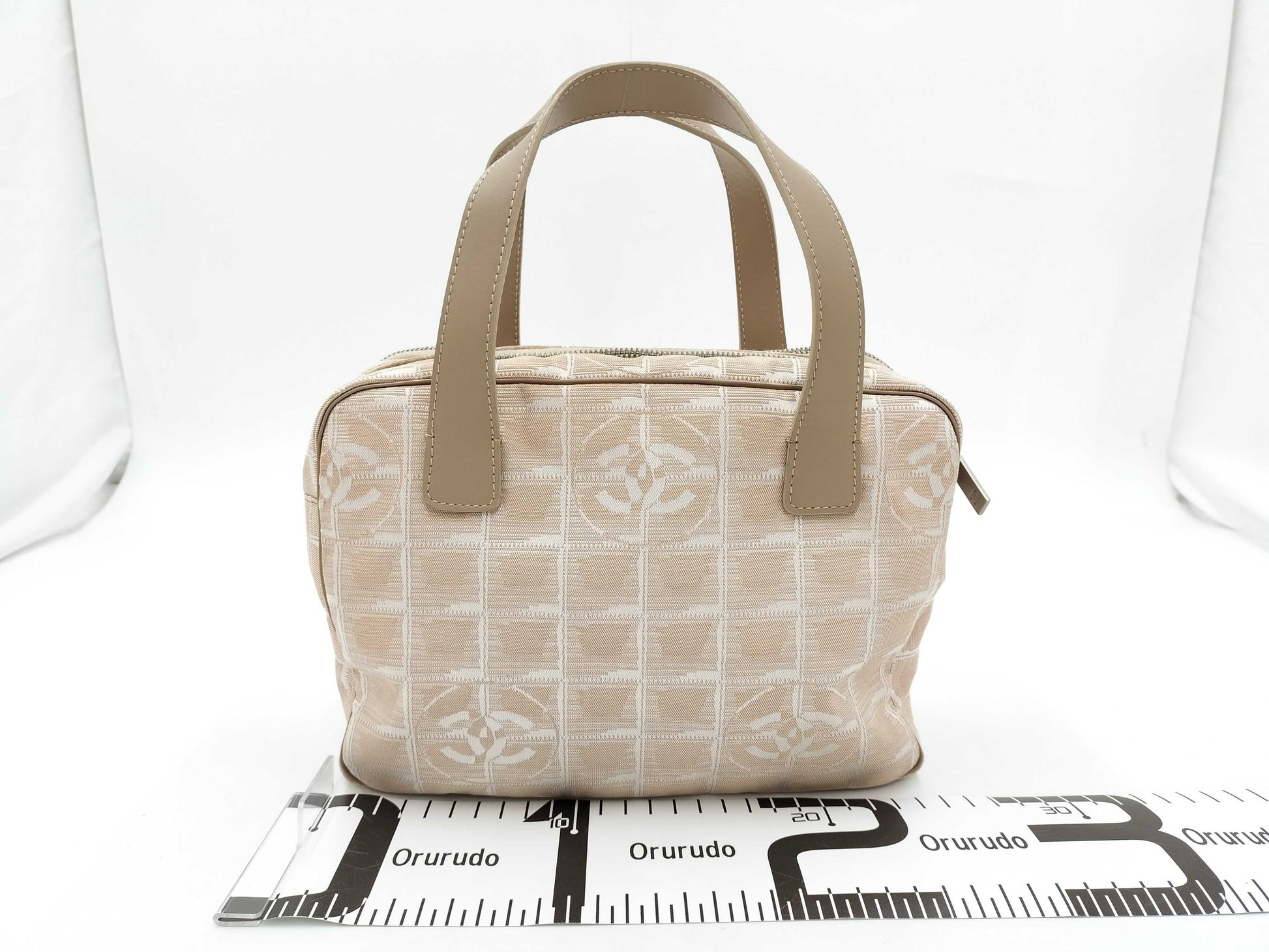 CHANEL New Travel Line Handbag White with Seal