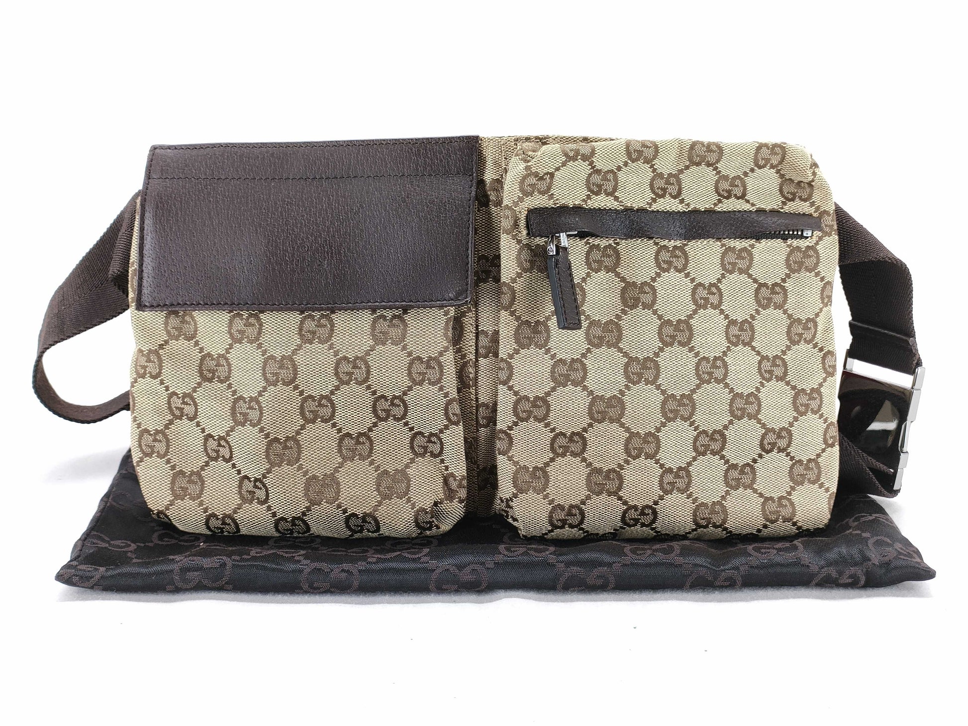 GUCCI GG Canvas Waist Bag 23566