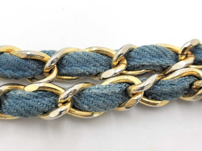 CHANEL CHANEL Matlasse Bag Minimat Denim Chain Shoulder Bag