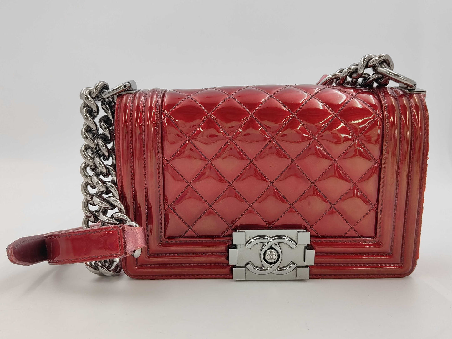 CHANEL CHANEL Boy Chanel Patent Matlasse Chain Shoulder Bag Bag