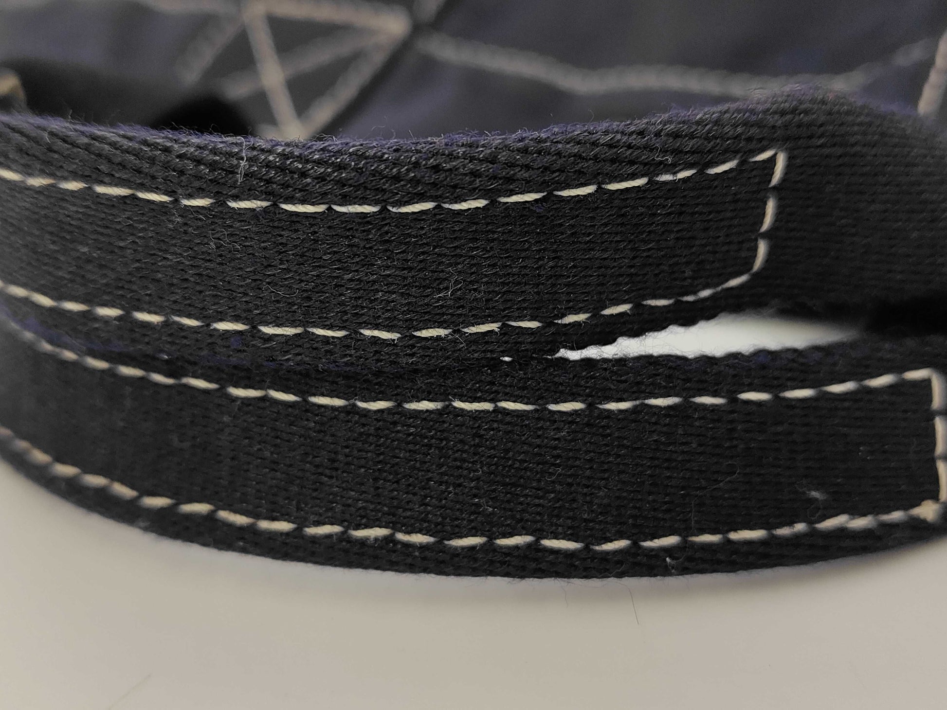 HERMES Deauville MM Canvas Handbag Silver Hardware Navy Tote Bag