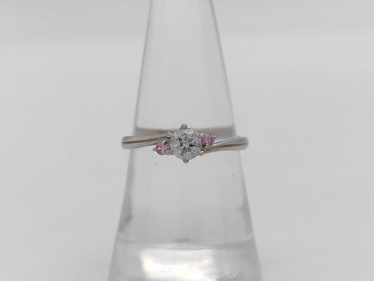 D0.324ct Colored Stone Pt900 3.0g Ring 