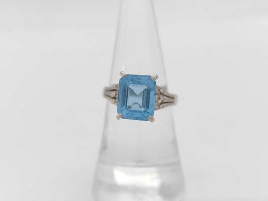 Colored Stone Diamond Pt900 7.0g Ring 