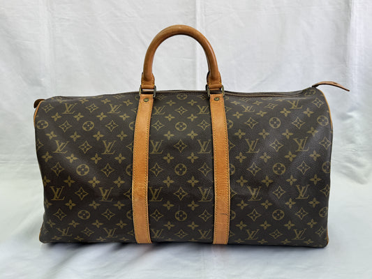 LOUIS VUITTON Monogram Keepall 50 Boston Bag