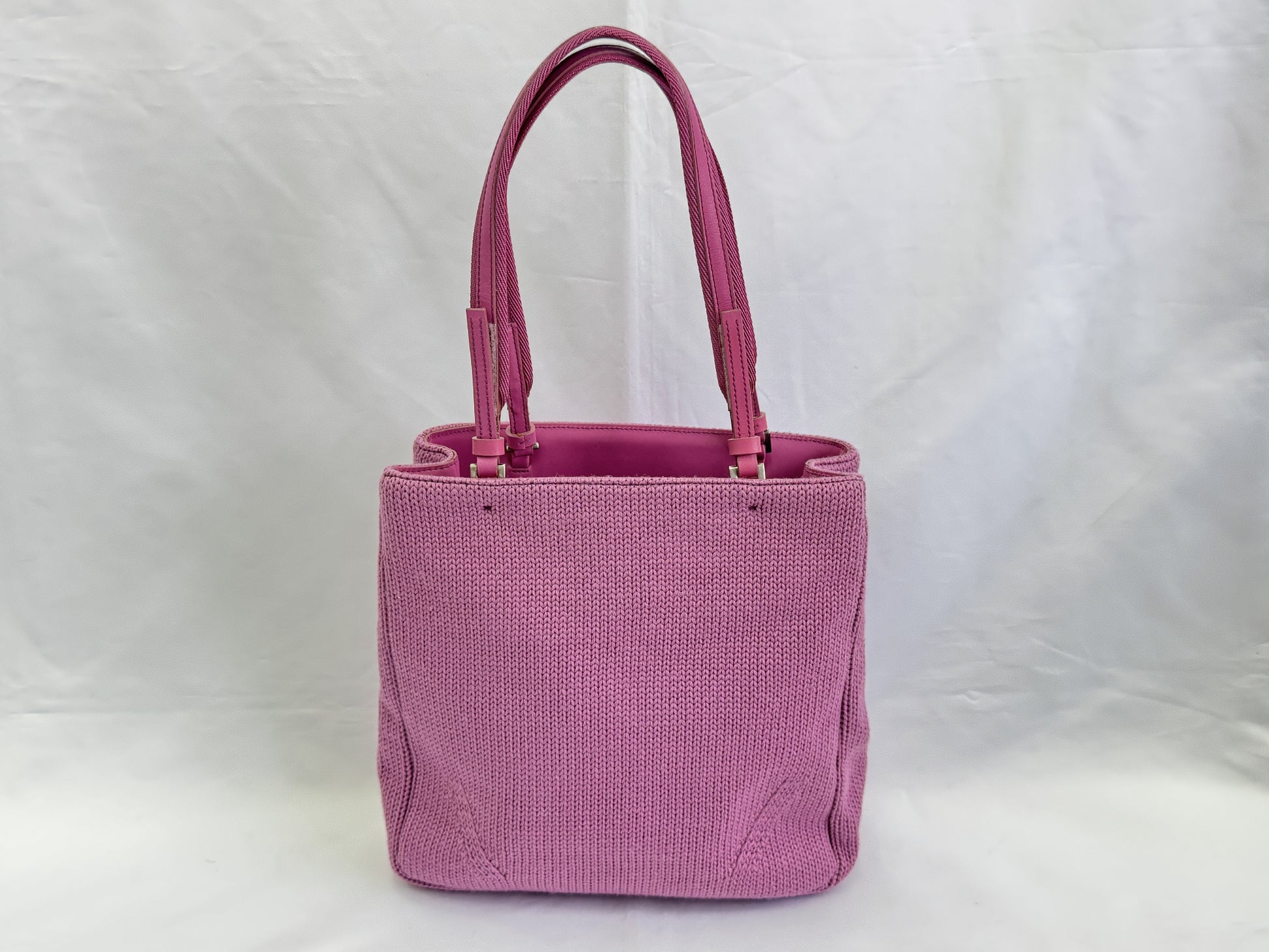 PRADA PRADA Triangle Plate Knitted Bag Handbag Handbag