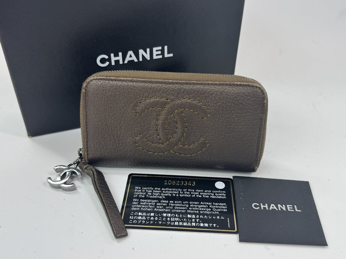 CHANEL Cocomark Coin Case Wallet with Card Wallet