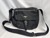 PRADA Nylon Triangle Plate Shoulder Bag Black Shoulder Bag