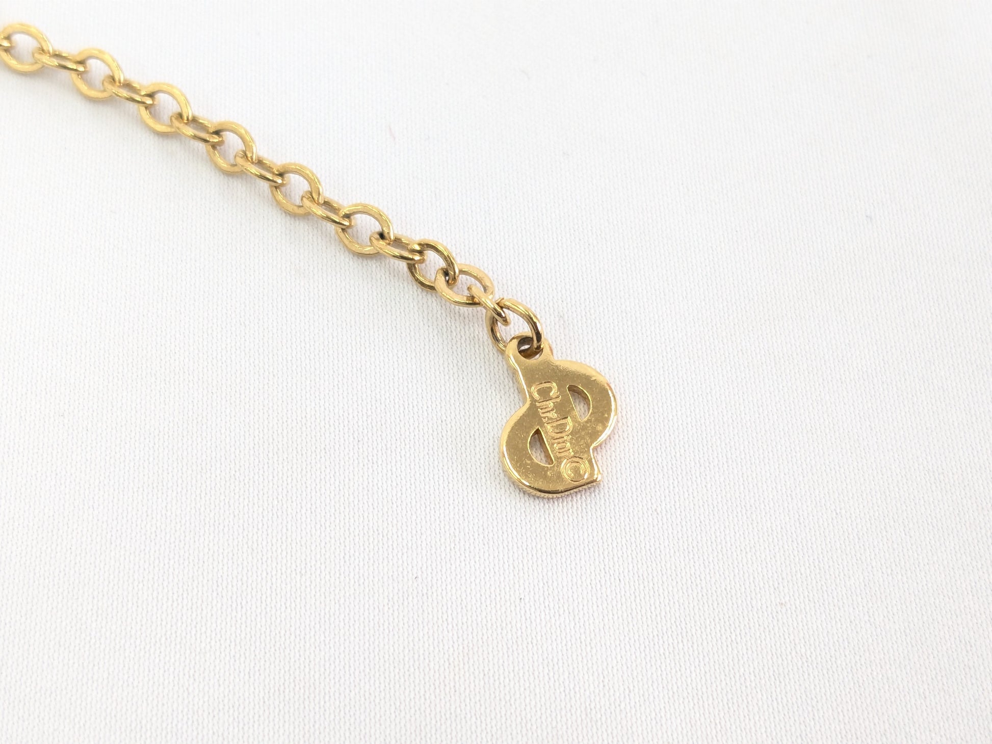 Dior Rhinestone Heart Necklace