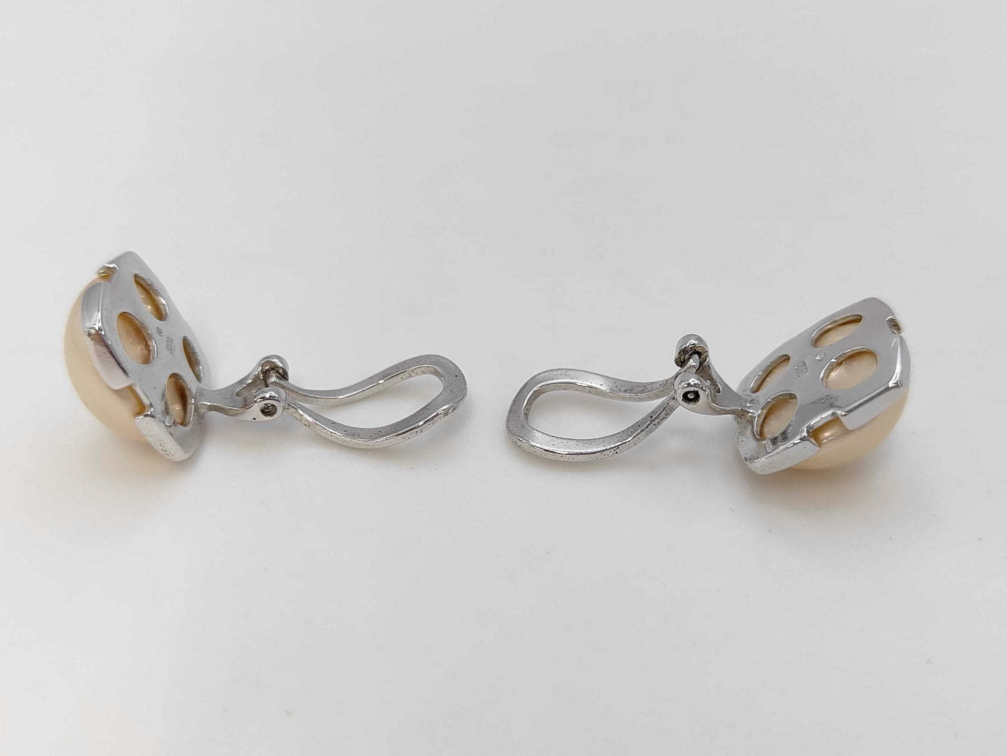 Faux Pearl SV925 9.6g Earrings 